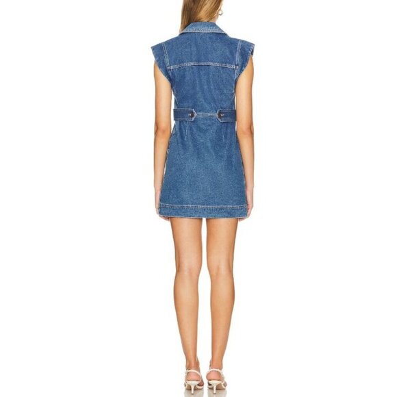 Veronica Beard Jax Denim Mini Dress NWT Size 12 - Picture 3 of 8